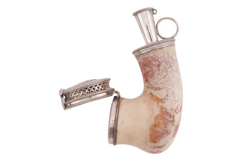 Lot A Regency silver-mounted meerschaum pipe bowl,...