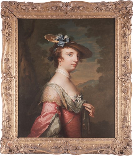 Lot 143 - Frans van der Mijn (Dutch 1719-1783) Portrait...