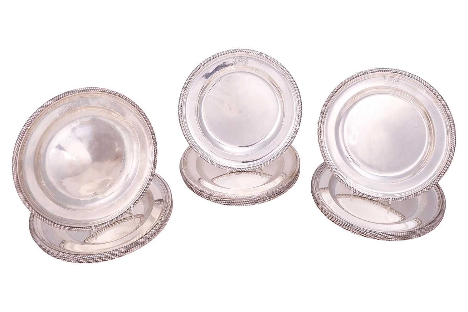 Lot 278 - A set of twelve George III silver dinner...