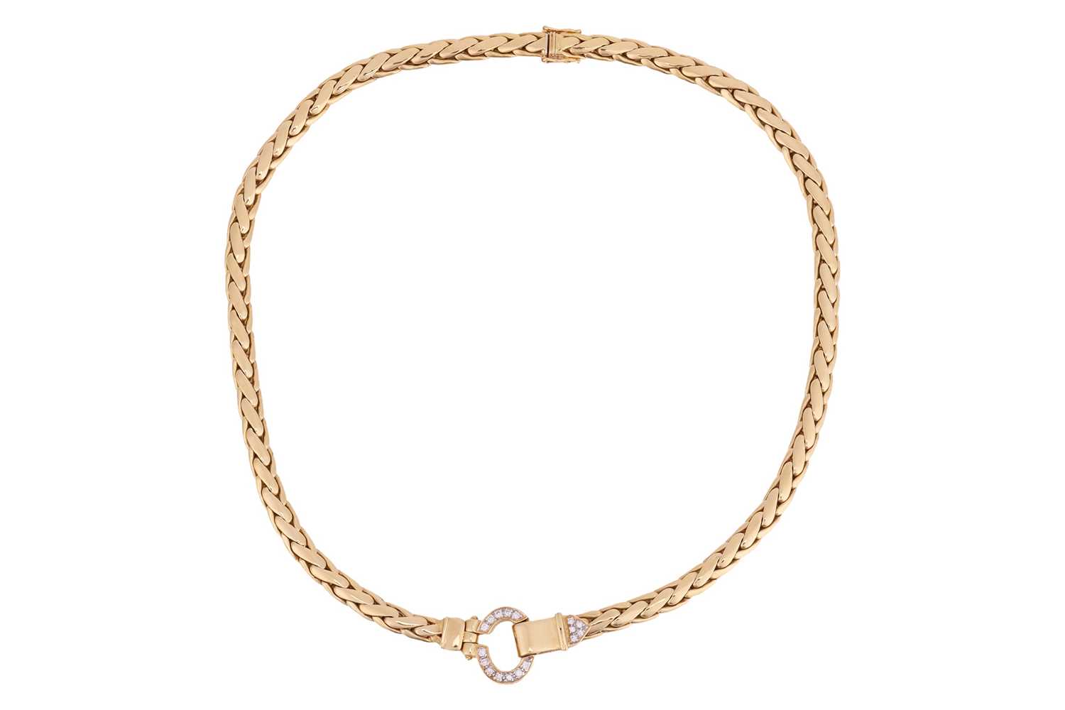 Lot 187 - Bucherer - A diamond-set necklace, composed of...