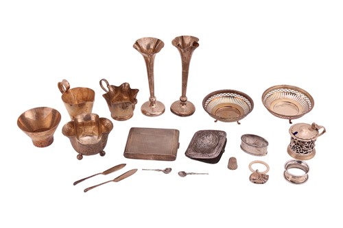 Lot 191 - A small collection of silver items; to include...