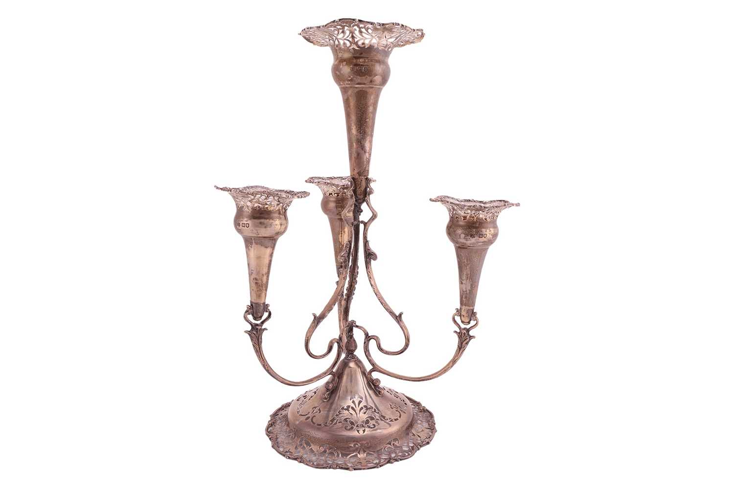 Lot An Edwardian silver epergne, probably by...