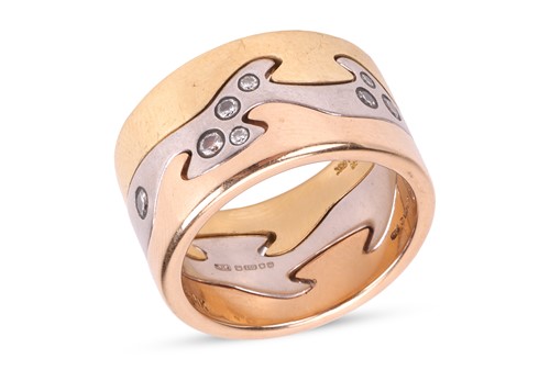 Lot Georg Jensen - A 'Fusion' three-piece ring in...
