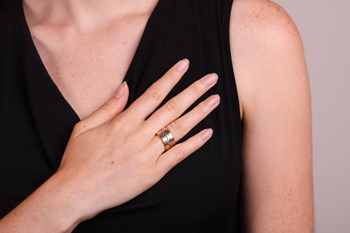 Lot Georg Jensen - A 'Fusion' three-piece ring in...