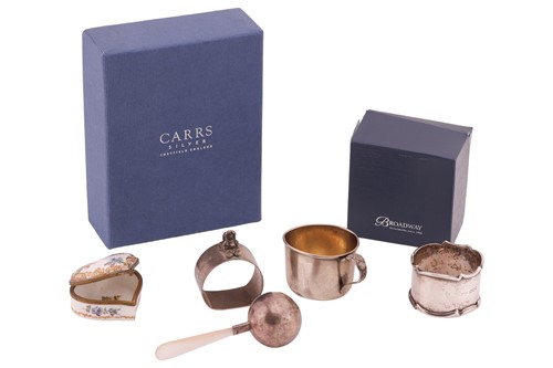 Lot 180 - A small group of silver nursery items...