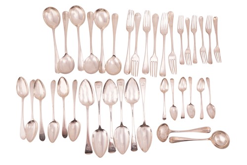 Lot 238 - A collection of George III silver flatware,...
