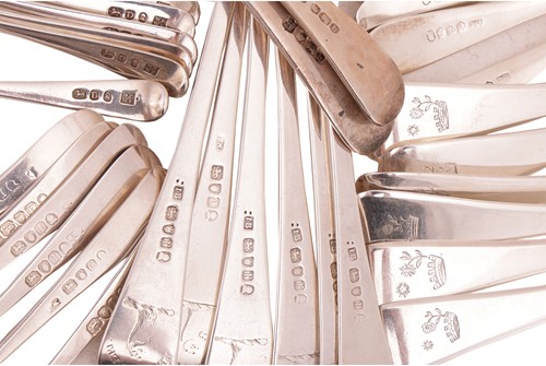 Lot 238 - A collection of George III silver flatware,...