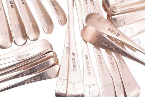Lot 238 - A collection of George III silver flatware,...