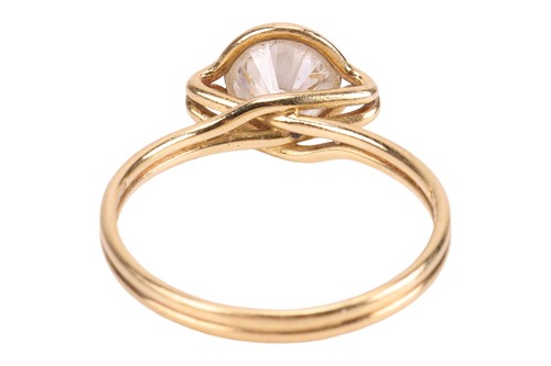 Lot 109 - A diamond single stone ring, featuring a round...