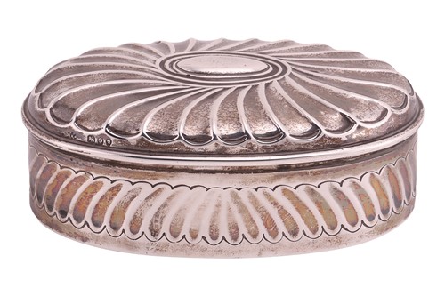 Lot 206 - A Victorian silver dressing table box, London...