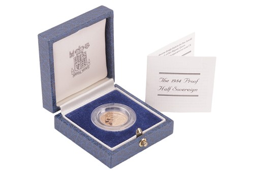 Lot 5 - A 1984 Queen Elizabeth II Proof Half Sovereign,...