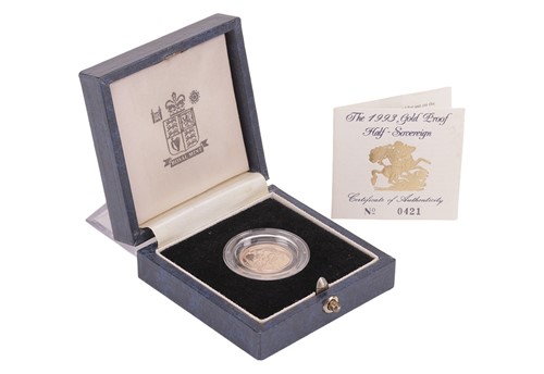 Lot 14 - A 1993 Queen Elizabeth II Proof Half Sovereign,...