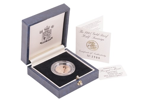 Lot 16 - A 1995 Queen Elizabeth II Proof Half Sovereign,...