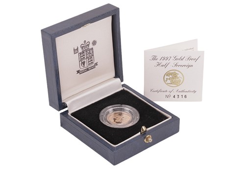 Lot 18 - A 1997 Queen Elizabeth II Proof Half Sovereign,...