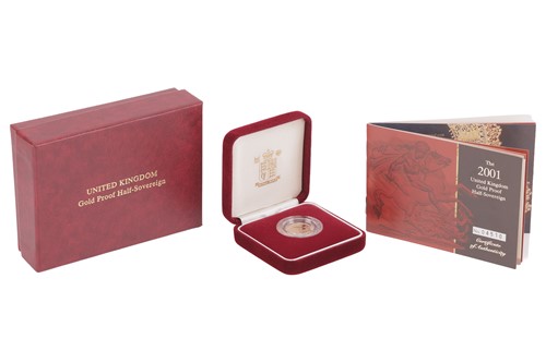 Lot 22 - A 2001 Queen Elizabeth II Proof Half Sovereign,...