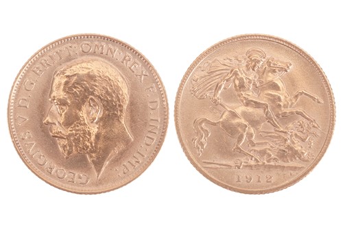 Lot 89 - A George V Half Sovereign, 1912, bare head...
