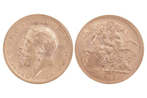 Lot 90 - A George V Half Sovereign, 1912, bare head...