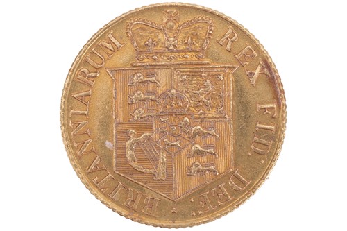 Lot 62 - A George III Half Sovereign, 1817, laureate...