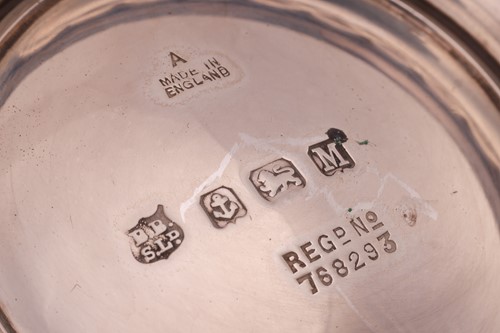 Lot A four-piece silver tea service, by Barker...