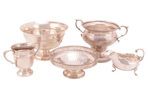 Lot 213 - An Arts & Crafts silver pedestal bowl, by W...
