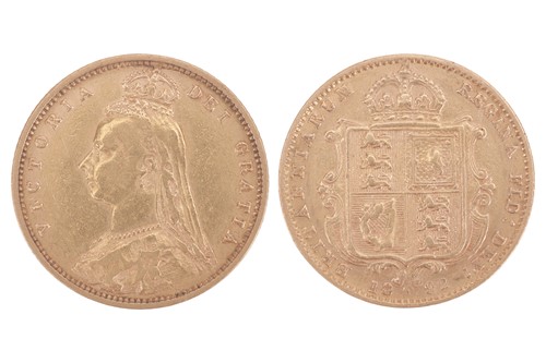 Lot 76 - A Victoria Half Sovereign, 1892, Jubilee head...