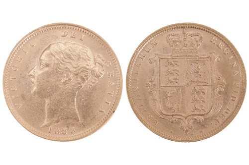 Lot 71 - A Victoria Half Sovereign, 1883, young head...