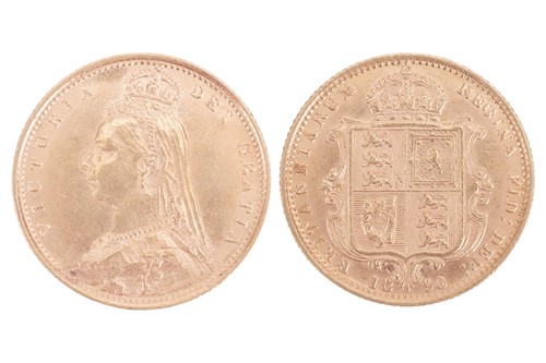 Lot 74 - A Victoria Half Sovereign, 1890, Jubilee head...