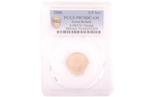 Lot 138 - An Elizabeth II 2000 Half Sovereign, crowned...