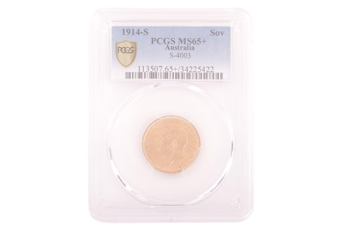 Lot 102 - An Australia George V 1914-S Sovereign, Sydney...