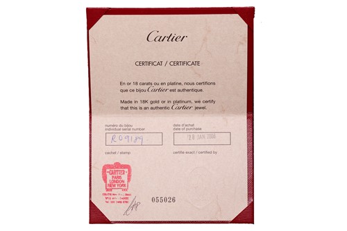 Lot Cartier - An 18ct gold diamond-set cross...