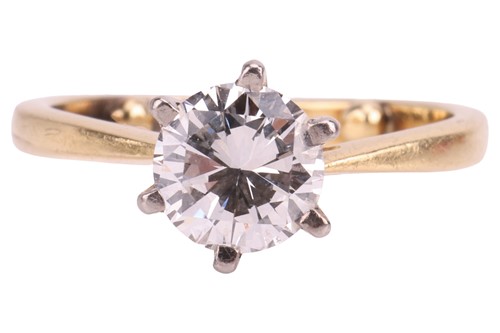 Lot 113 - A diamond solitaire ring, featuring a round...