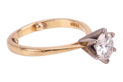 Lot 113 - A diamond solitaire ring, featuring a round...