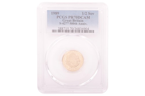 Lot 127 - An Elizabeth II 1989 Half Sovereign, '500th...