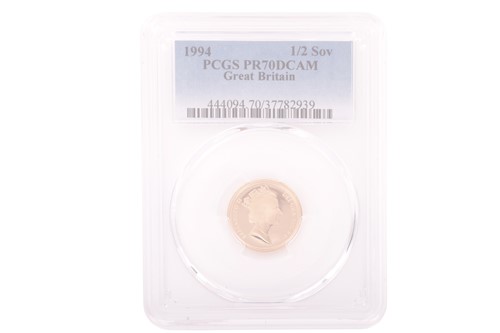 Lot 132 - An Elizabeth II 1994 Half Sovereign, crowned...