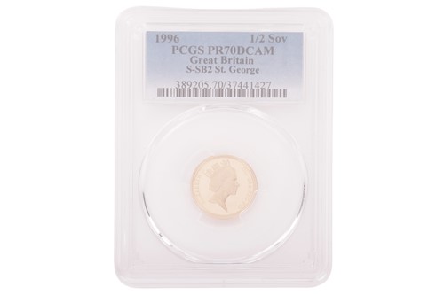 Lot 134 - An Elizabeth II 1996 Half Sovereign, crowned...