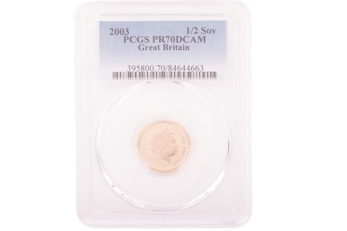 Lot 141 - An Elizabeth II 2003 Half Sovereign, crowned...