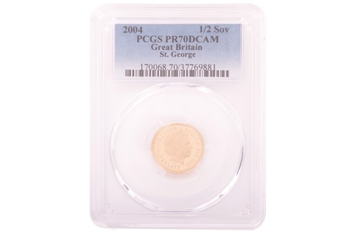Lot 142 - An Elizabeth II 2004 Half Sovereign, crowned...