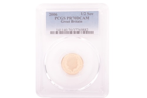 Lot 144 - An Elizabeth II 2006 Half Sovereign, crowned...