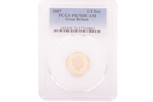 Lot 145 - An Elizabeth II 2007 Half Sovereign, crowned...