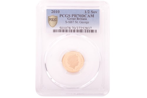 Lot 148 - An Elizabeth II 2010 Half Sovereign, crowned...