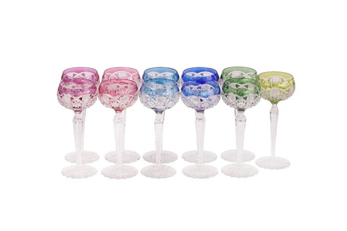 Lot Val St Lambert: a harlequin suite of crystal...