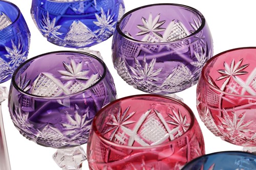 Lot Val St Lambert: a harlequin suite of crystal...