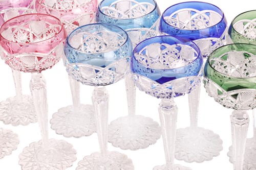 Lot Val St Lambert: a harlequin suite of crystal...