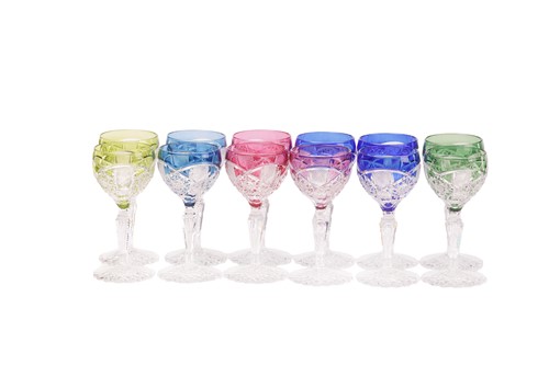 Lot Val St Lambert: a harlequin suite of crystal...
