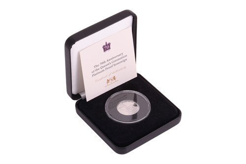 Lot 150 - A Charles III 2023 Platinum Proof Sovereign,...