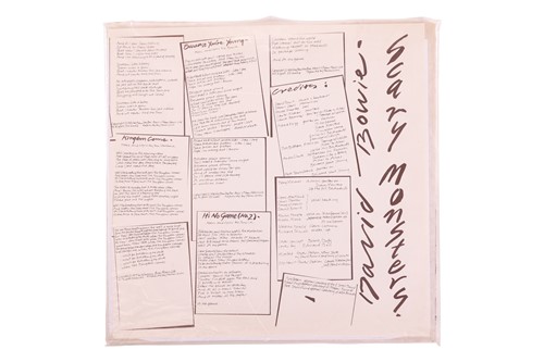 Lot David Bowie: a signed copy of the 1980 Scary...