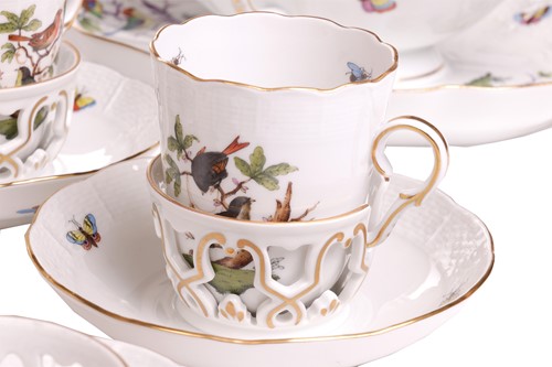 Lot An extensive Herend China Rothschild Bird...