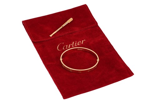 Lot Cartier - a 'LOVE' bangle, composed of two...
