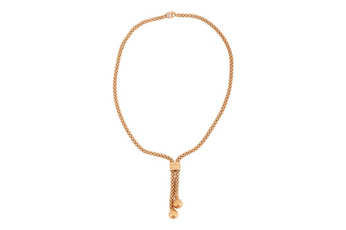 Lot 169 - FOPE - An 18ct gold lariat necklace,...