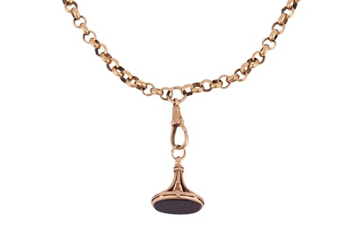 Lot A belcher chain and fob seal, the closed...